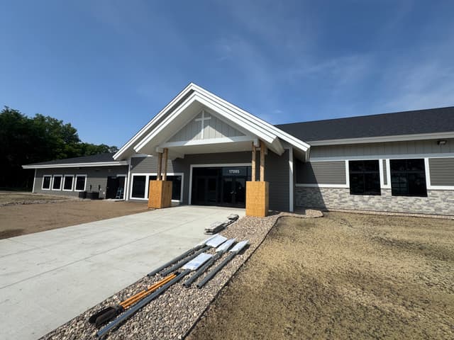 LP siding on a church in Norwood Young America, MN